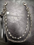 "avant-garde double-layered beaded chain"
