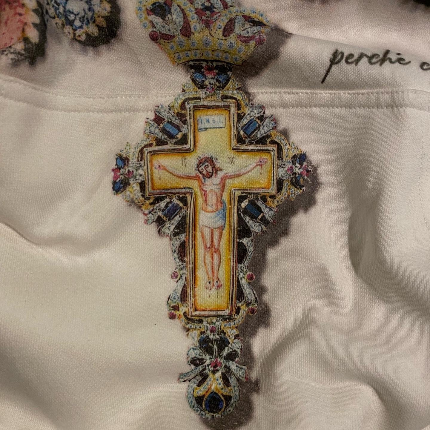 "Diamond Cross Pattern Hoodie"